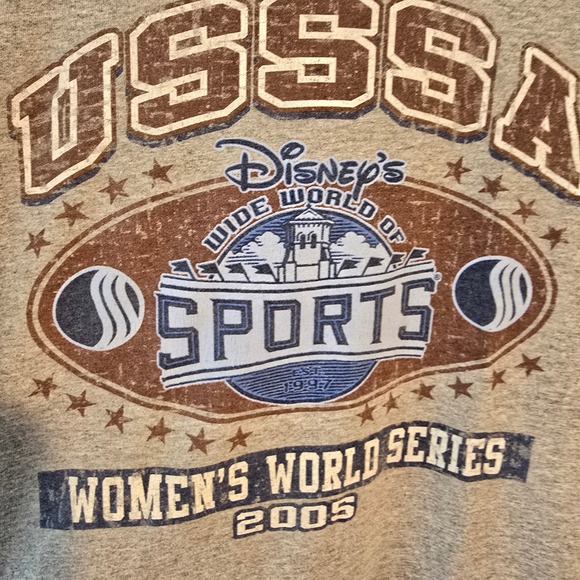 Disney Other - Disney Wide World of Sports USSSA Womens World Series 2005 T-Shirt Gray XL